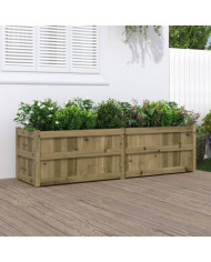 Jardinière 180x50x50 cm bois de pin imprégné | Mobilier & Déco
