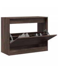 Armoire à chaussures chêne marron 80x34x63 cm bois ingénierie | Mobilier & Déco