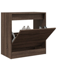 Armoire à chaussures chêne marron 60x34x63,5 cm bois ingénierie | Mobilier & Déco