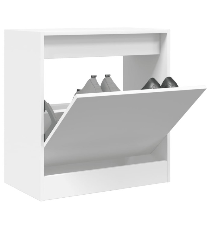 Armoire à chaussures blanc 60x34x63,5 cm bois d'ingénierie | Mobilier & Déco