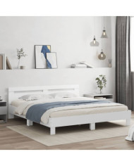 Cadre de lit sans matelas blanc 160x200 cm | Mobilier & Déco