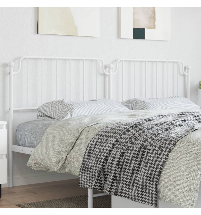 Tête de lit métal blanc 200 cm | Mobilier & Déco