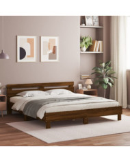 Cadre de lit sans matelas chêne marron 160x200 cm | Mobilier & Déco