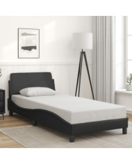 Cadre de lit sans matelas noir 80x200 cm similicuir | Mobilier & Déco