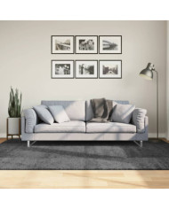 Tapis OVIEDO à poils courts anthracite 160x230 cm | Mobilier & Déco