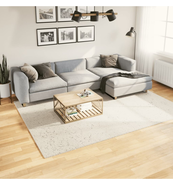 Tapis shaggy PAMPLONA poils longs moderne crème 200x280 cm | Mobilier & Déco
