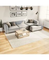 Tapis shaggy PAMPLONA poils longs moderne crème 200x280 cm | Mobilier & Déco