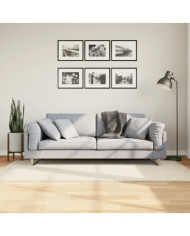 Tapis shaggy PAMPLONA poils longs moderne crème 100x200 cm | Mobilier & Déco