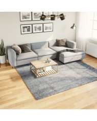 Tapis shaggy PAMPLONA poils longs moderne bleu 240x240 cm | Mobilier & Déco
