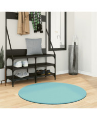Tapis OVIEDO à poils courts vert Ø 100 cm | Mobilier & Déco