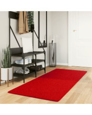 Tapis OVIEDO à poils courts rouge 80x200 cm | Mobilier & Déco