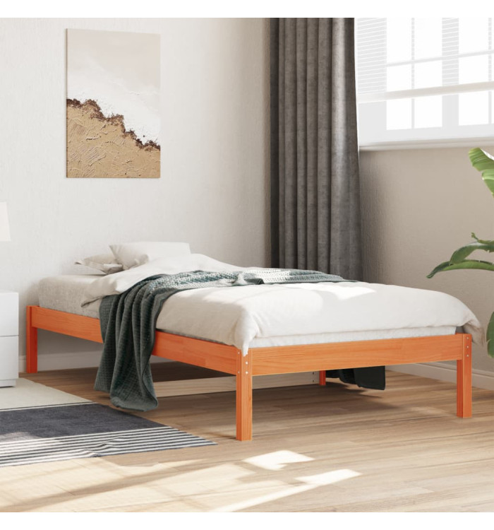 Lit de jour sans matelas cire marron 90x200 cm bois pin massif | Mobilier & Déco