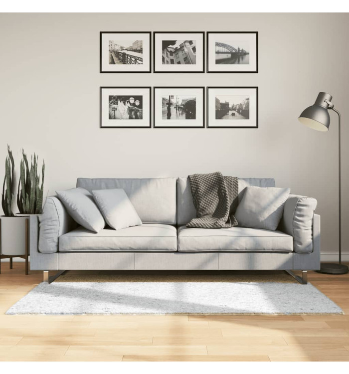 Tapis OVIEDO à poils courts gris 80x150 cm | Mobilier & Déco