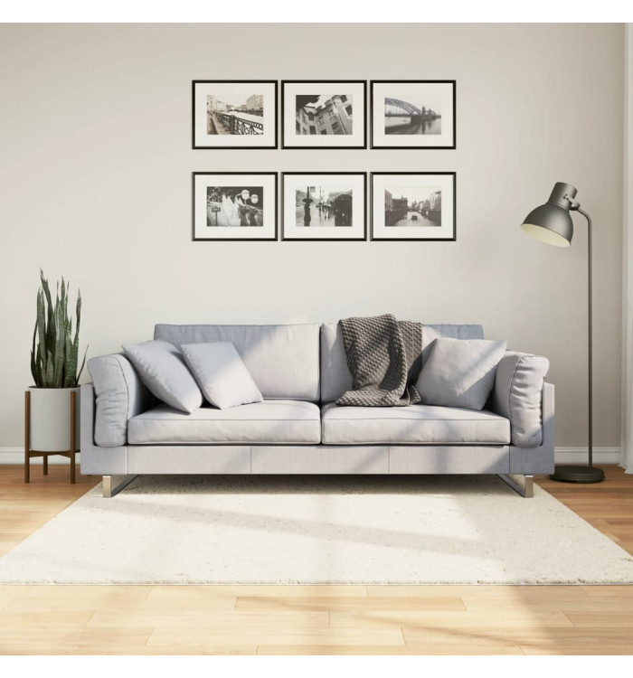 Tapis OVIEDO à poils courts beige 160x160 cm | Mobilier & Déco