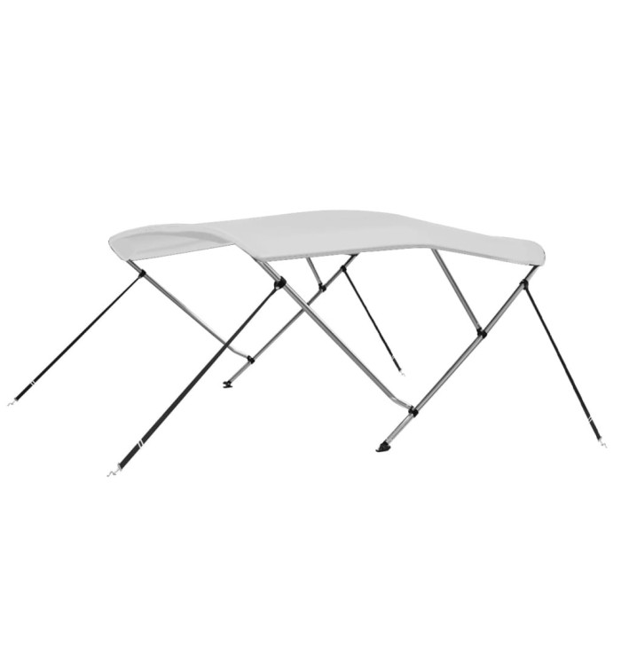 Auvent bimini à 3 arceaux Blanc 183x160x137 cm | Mobilier & Déco