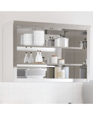 Armoire murale de cuisine avec étagères acier inoxydable | Mobilier & Déco