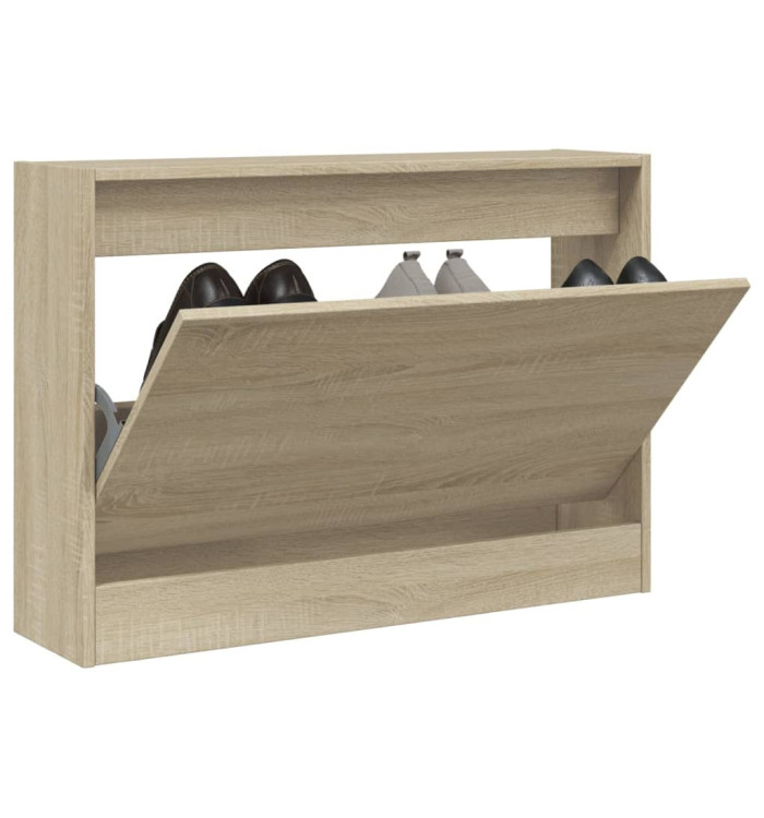Armoire à chaussures chêne sonoma 80x21x57 cm bois d'ingénierie | Mobilier & Déco