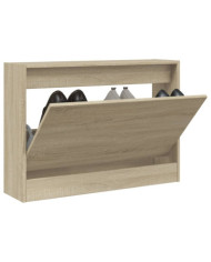 Armoire à chaussures chêne sonoma 80x21x57 cm bois d'ingénierie | Mobilier & Déco