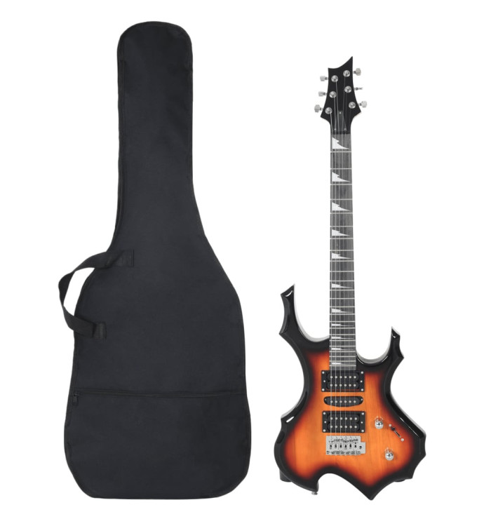 Guitare électrique pour débutants et sac marron et noir 4/4 39" | Mobilier & Déco