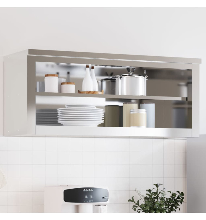Armoire murale de cuisine avec étagère acier inoxydable | Mobilier & Déco