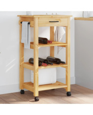 Chariot de cuisine MONZA 48x40x90 cm bois massif de pin | Mobilier & Déco