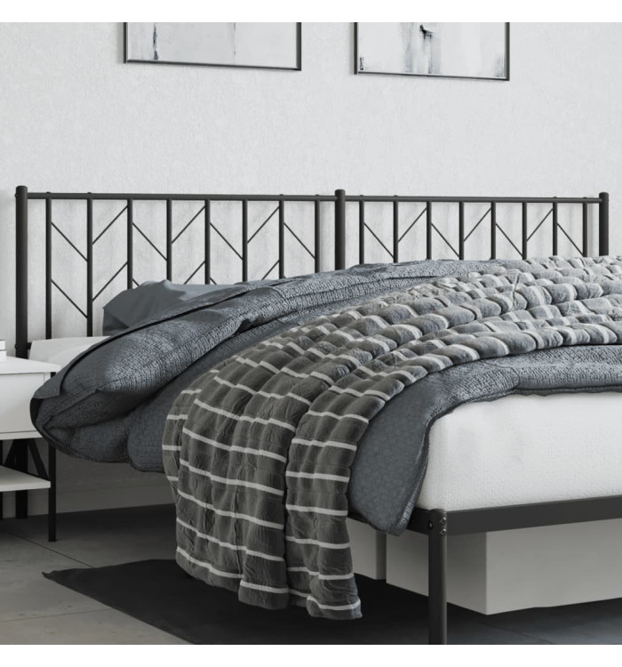 Tête de lit métal noir 200 cm | Mobilier & Déco
