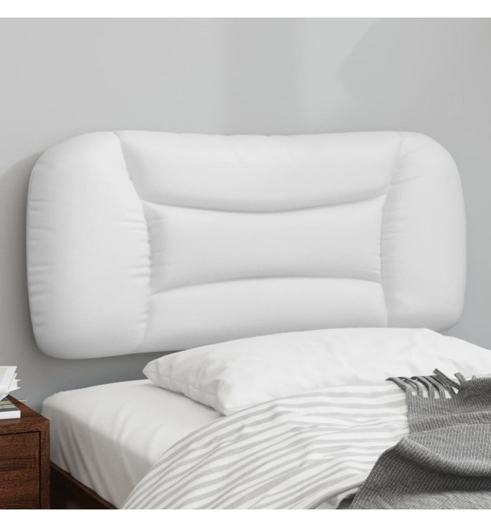 Coussin de tête de lit blanc 90 cm similicuir | Mobilier & Déco