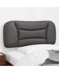 Coussin de tête de lit gris 90 cm similicuir | Mobilier & Déco