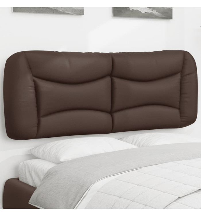 Coussin de tête de lit marron 140 cm similicuir | Mobilier & Déco