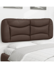Coussin de tête de lit marron 140 cm similicuir | Mobilier & Déco