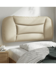 Coussin de tête de lit crème 80 cm tissu | Mobilier & Déco