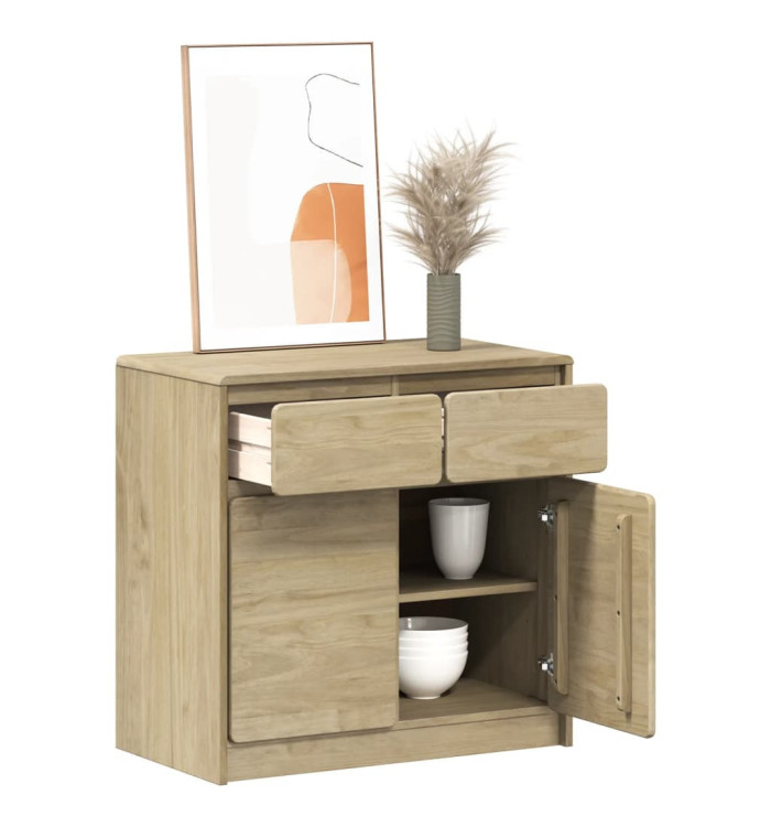 Buffet SAUDA chêne 80x43x75,5 cm bois massif de pin | Mobilier & Déco