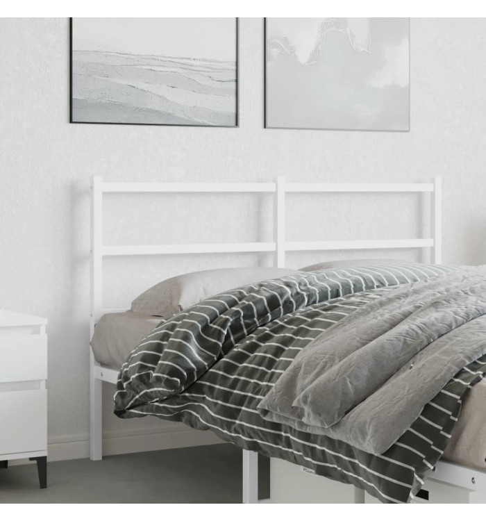 Tête de lit métal blanc 135 cm | Mobilier & Déco