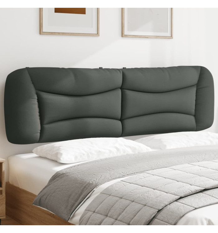Coussin de tête de lit gris foncé 180 cm tissu | Mobilier & Déco