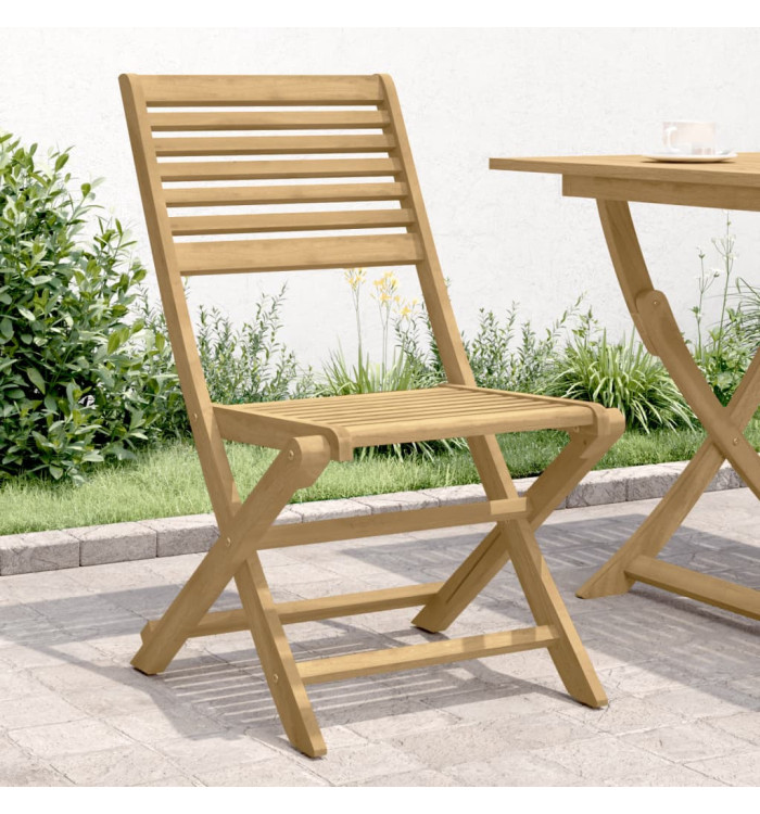 Chaises pliables de jardin lot de 4 bois massif d'acacia | Mobilier & Déco