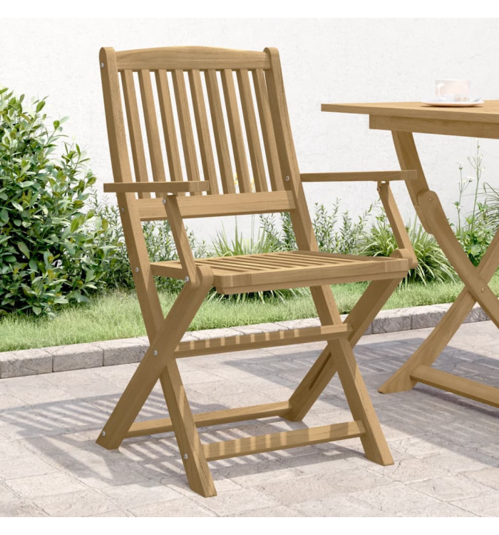 Chaises pliables de jardin lot de 4 bois massif d'acacia | Mobilier & Déco