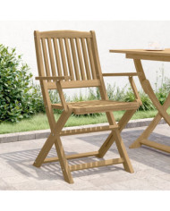 Chaises pliables de jardin lot de 4 bois massif d'acacia | Mobilier & Déco