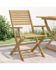 Chaises pliables de jardin lot de 2 bois massif d'acacia | Mobilier & Déco