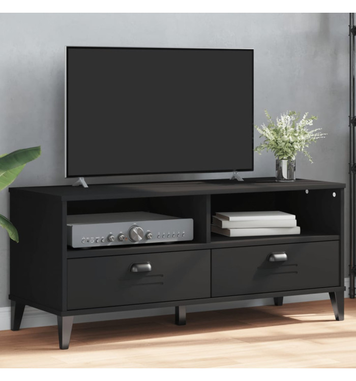 Meuble TV VIKEN noir bois d'ingénierie | Mobilier & Déco