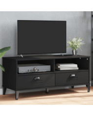 Meuble TV VIKEN noir bois d'ingénierie | Mobilier & Déco