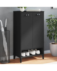 Armoire à chaussures VIKEN noir bois d'ingénierie | Mobilier & Déco