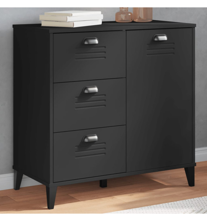 Buffet VIKEN noir 80x40x80 cm bois d'ingénierie | Mobilier & Déco