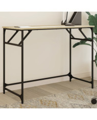 Bureau chêne sonoma bois d'ingénierie et acier enduit de poudre | Mobilier & Déco