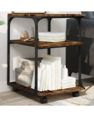 Support d'imprimante à 3 niveaux chêne fumé 43x48x64 cm | Mobilier & Déco