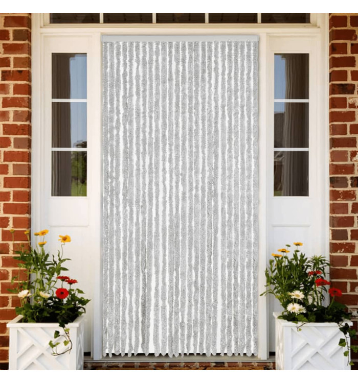 Rideau anti-mouches gris 100x220 cm chenille | Mobilier & Déco