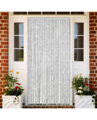 Rideau anti-mouches gris 100x220 cm chenille | Mobilier & Déco