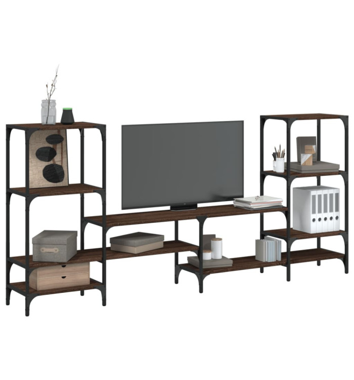 Meuble TV chêne marron 206,5x28,5x95 cm bois d'ingénierie | Mobilier & Déco