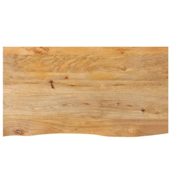 Dessus de table à bord vivant 100x60x3,8cm bois massif manguier | Mobilier & Déco