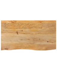Dessus de table à bord vivant 100x60x3,8cm bois massif manguier | Mobilier & Déco