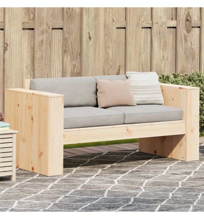 Canapé de jardin 2 places 134x60x62 cm bois de pin massif | Mobilier & Déco